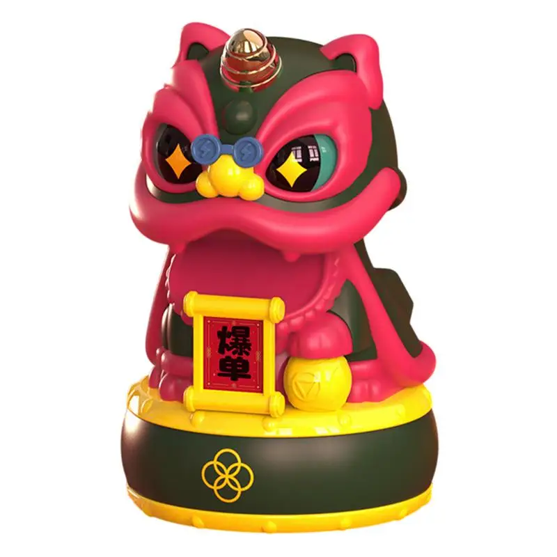 Орнамент с танцующим львом на солнечной энергии мультяшный орнамент