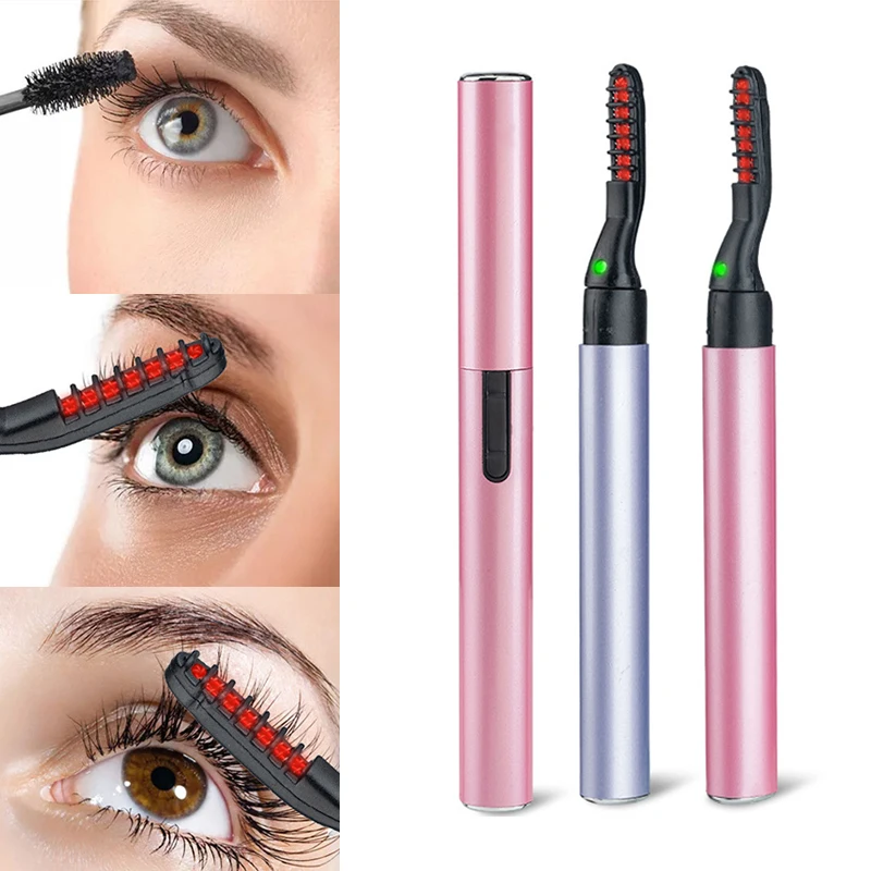 

Portable Pen Style Heat Curling Electric Eyelash Curler Electric Heated Eye Lashes Eyelash Grafting Long Lasting Makeup Tools