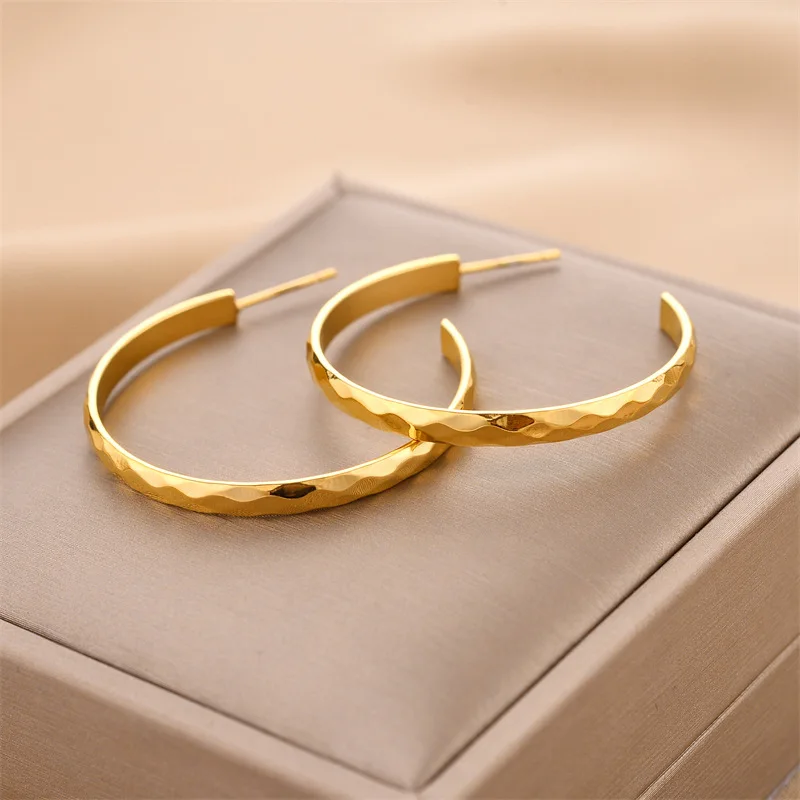 

316L Stainless Steel Fashion Ladies Round Hollow Stud Earrings Korea Style Personality Popular Gift 2023 Trend Dropshipping