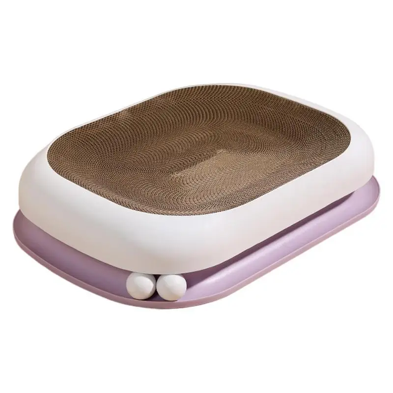 

Cat Scratching Pad Corrugated Scratcher Cardboard Bed Couch Double Layer & Ball Cat Scratcher Recycle Corrugated Paper Pad
