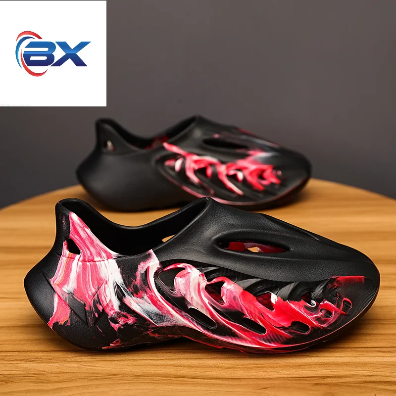 

Сандалии унисекс из ЭВА, ажурные босоножки для сада и пляжа, окрашенные на завязке, дизайнерские тапочки с дырками, кроссовки, обувь для воды, без шнуровки, пенопластовый материал