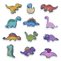 1pcs dinosaur car shoe charms accessories fits for crocs boys girls kids women teens christmas gifts birthday party favors
