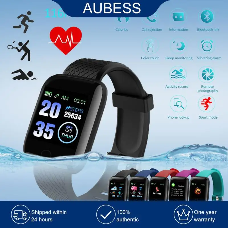 

Ip65 Waterproof Smart Watch Color Screen Sport Watch Heart Rate Blood Pressure Monitoring Smart Bracelet 1.3-inch