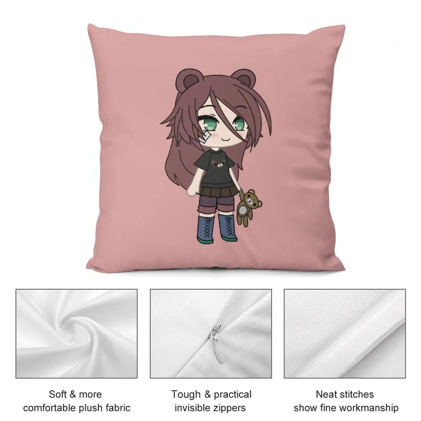 Серия Gacha Life - Волшебный Медведь Girl Kaya Декоративная подушка Чехлы для дивана