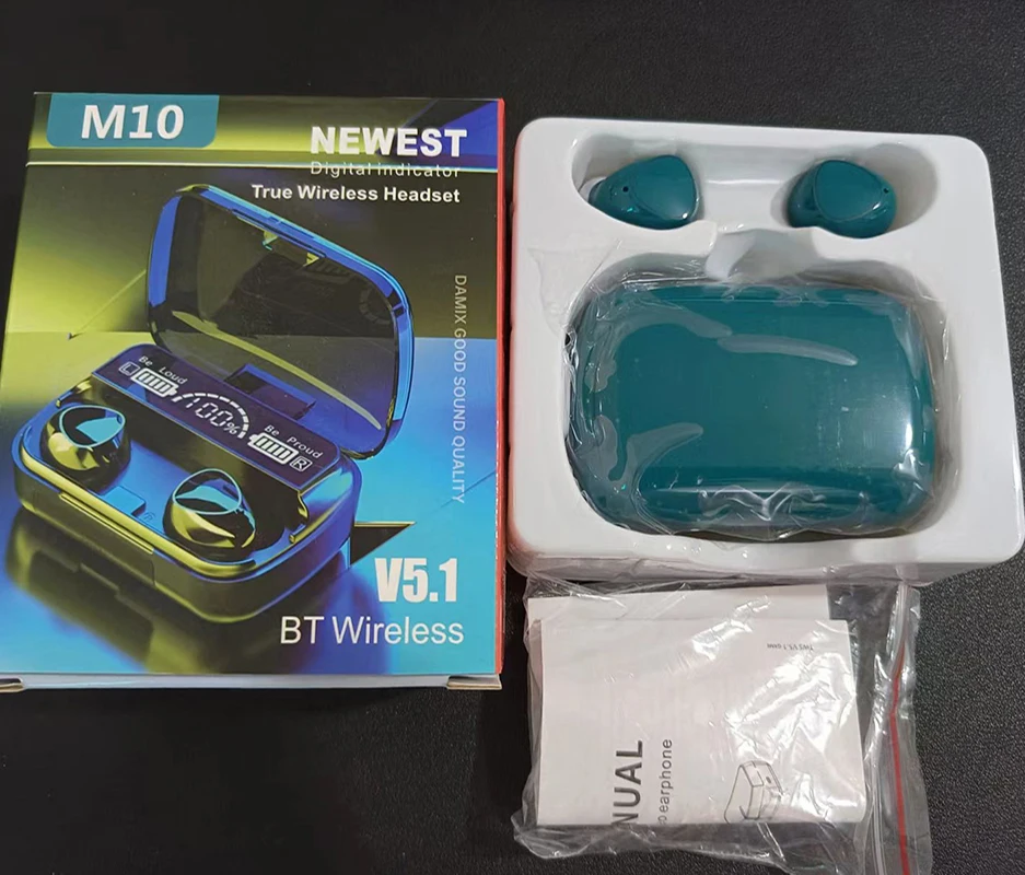 

Беспроводные наушники TWS M10, Bluetooth-совместимые наушники, спортивные наушники-вкладыши, стереонаушники с микрофоном, бесплатная доставка