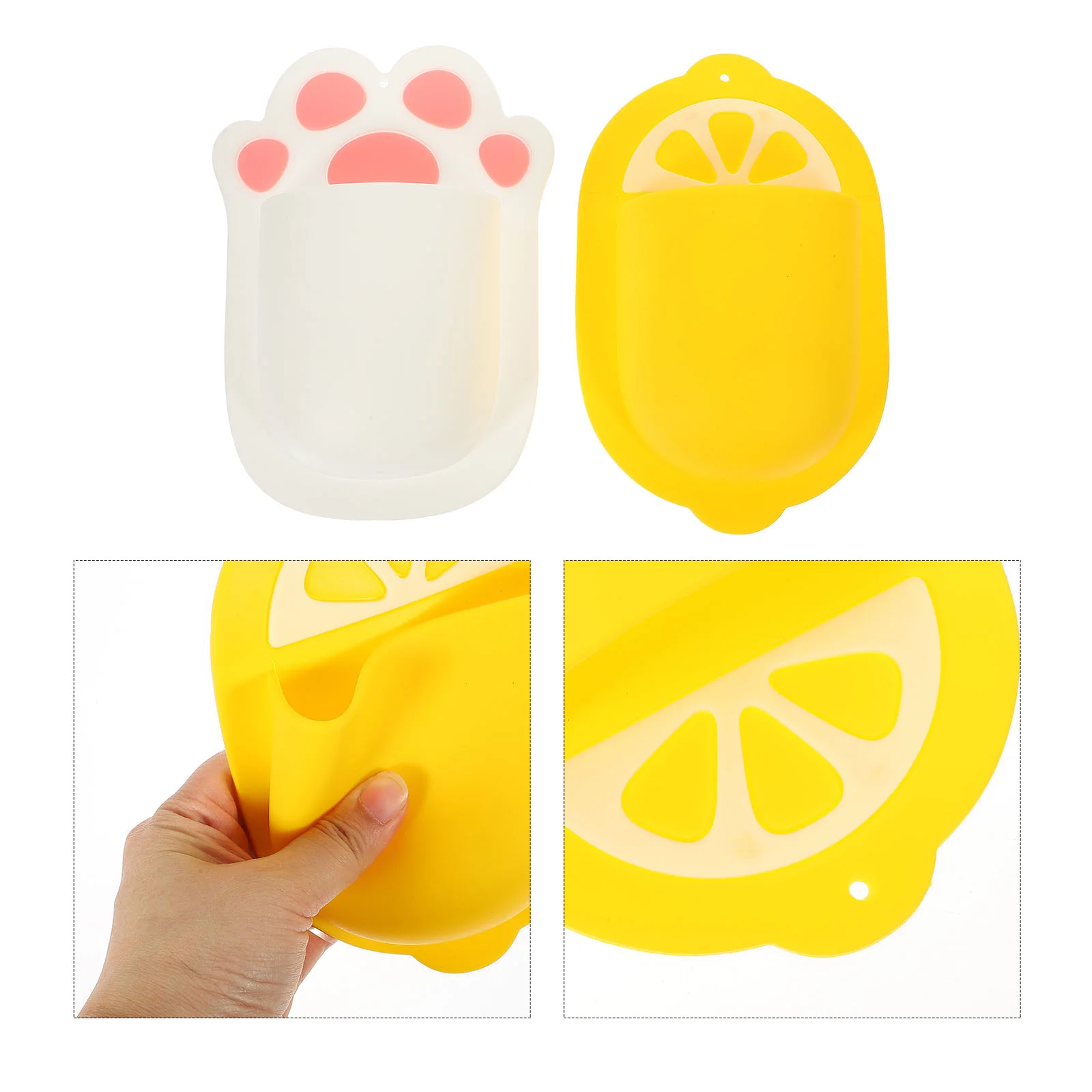 

2pcs Wall-Mounted Tooth Brush Holder Punch Free Storage Tube for Bathroom