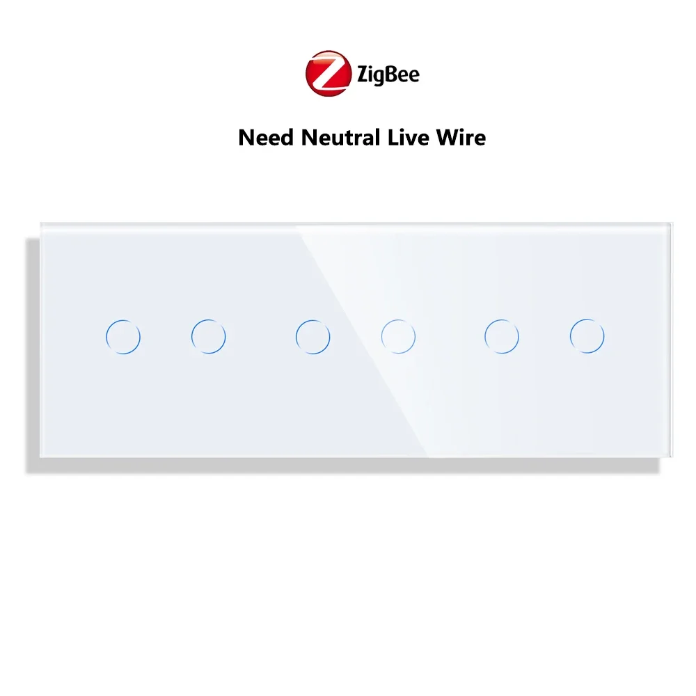 

Сенсорные выключатели Bingoelec Zigbee, Настенный умный стеклянный выключатель, 3/6/9 клавиш, управление через приложение Alexa Google Tuya Alice