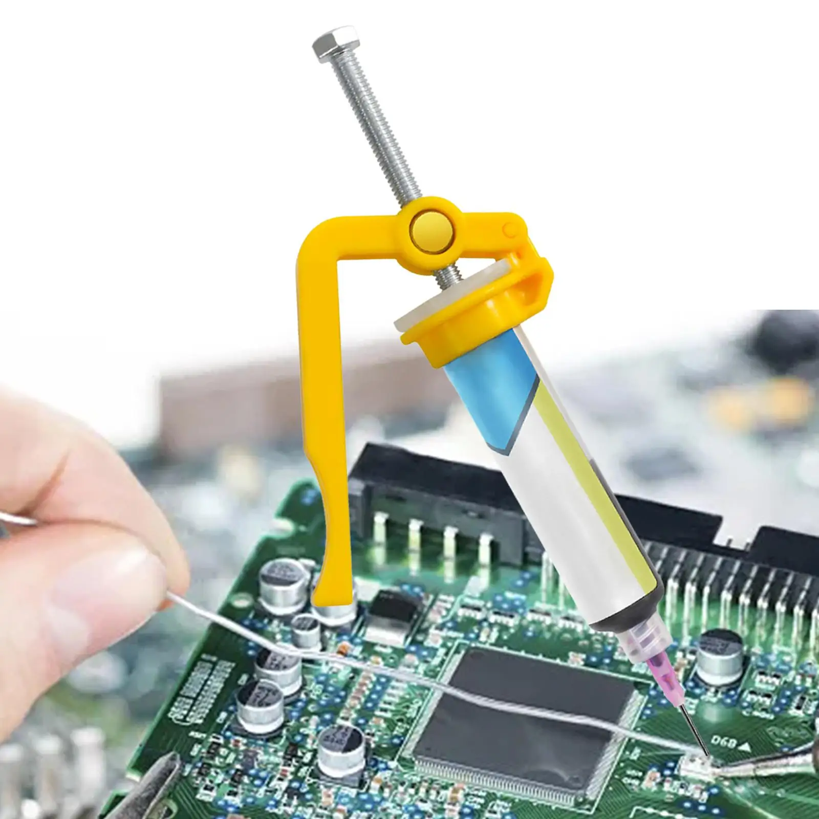 

Flux Tube Tool Solder Paste Glue Extruder Welding Oil Pusher Solder Paste Dispenser for Circuit Board