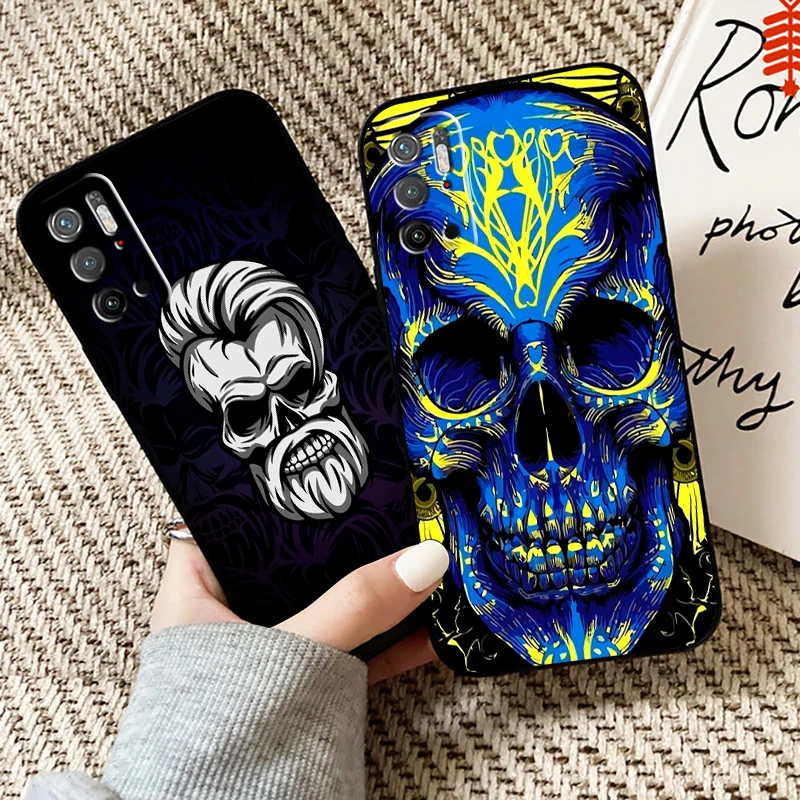 

Grim Reaper Diablo Rose Skull For Xiaomi Poco M3 PRO 5G For POCO X3 Pro NFC X3 F3 GT Phone Case Black Funda Back Carcasa
