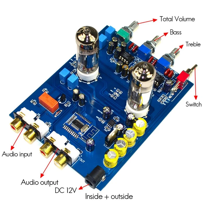NE5532 DC12V2A Bluetooth 4.2 фотосессия 6J5 Бытовая фототемпература желчь предусилитель
