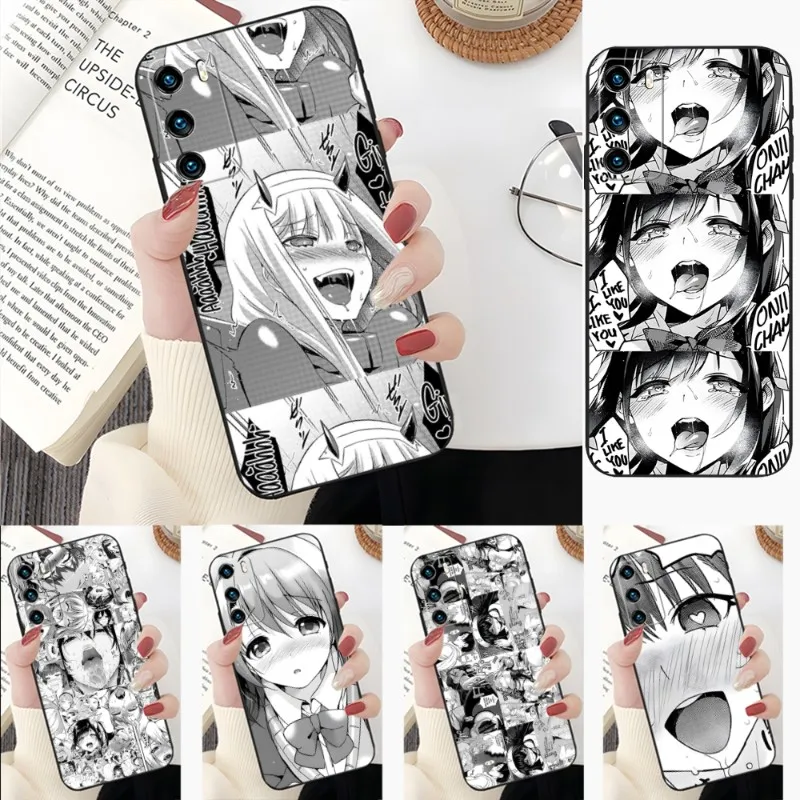 

Ahegao Manga Girl Phone Case For Huawei P50 P50Pro P40 P30 P20 P10 P9 Pro Plus P8 P7 Psmart Z 2022 2021 Nova 8 8I 8PRO 8SE Back