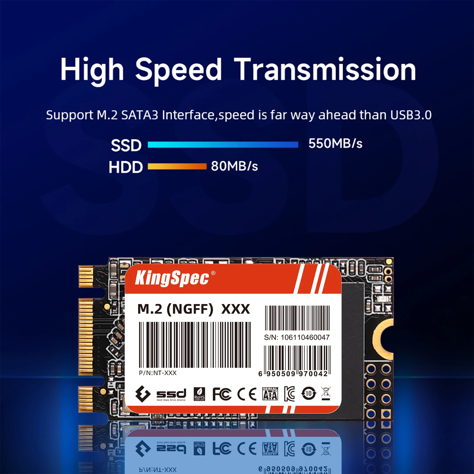 Фото KingSpec NGFF SSD 2242 SATA 128 ГБ 256 ГБ 512 ГБ 1 ТБ M.2 SSD Внутренний жесткий диск Твердотельный для ноутбука Настольный ПК Acer EC 47 Table №3