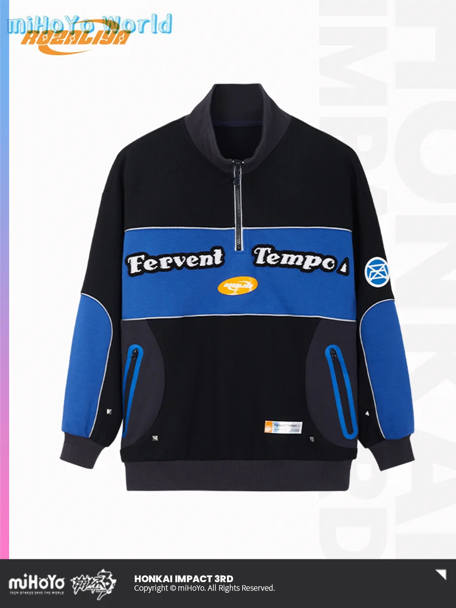 MiHoYo официальный Honkai Impact 3 8-битное пальто для косплея Fanatical Blues Doujin толстовки пар
