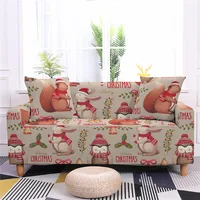 Sofa Cover Christmas Cartoon Animals Squirrel Rabbits Ladies and Children's Gifts Sofa Slipcover Home Decor Stretch Couch Cover