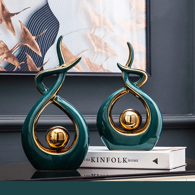 Керамическое украшение для дома фигурки украшения абстрактная статуя