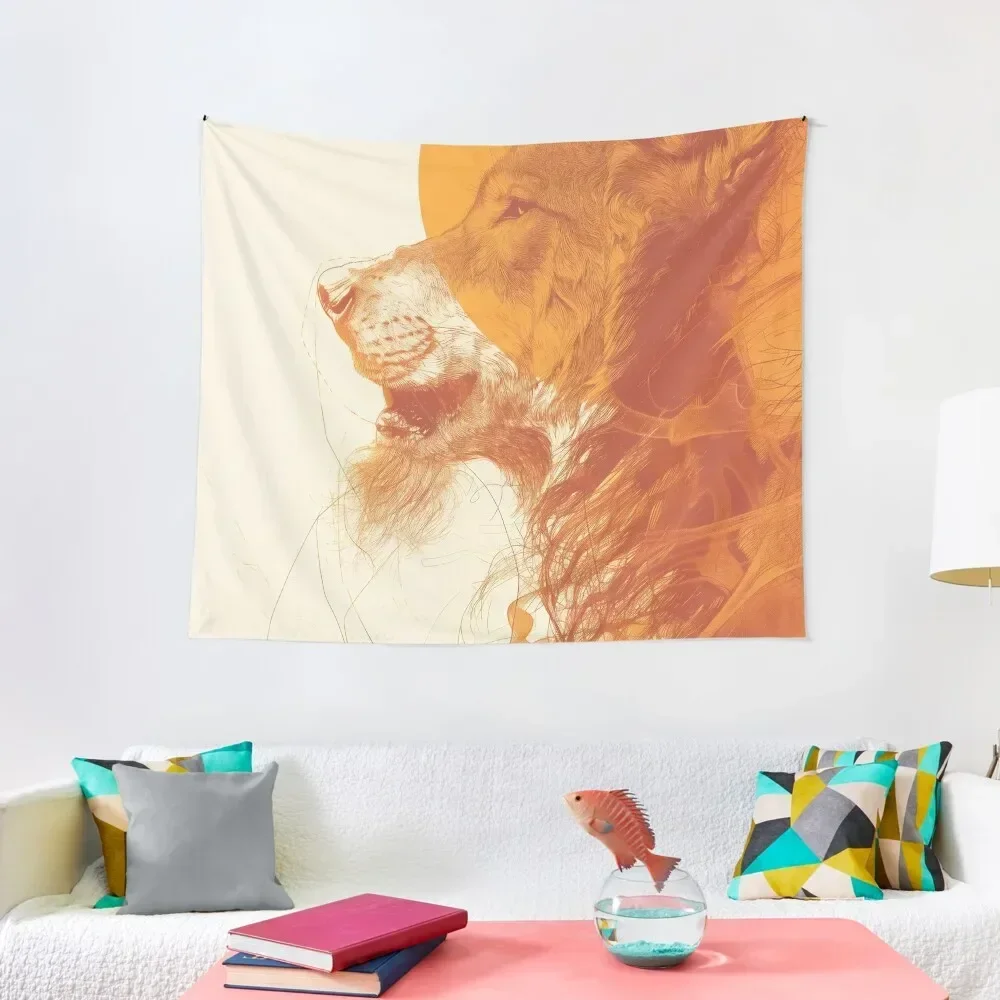 Ликантропия оранжевого цвета с абстрактным принтом гобелен настенные украшения