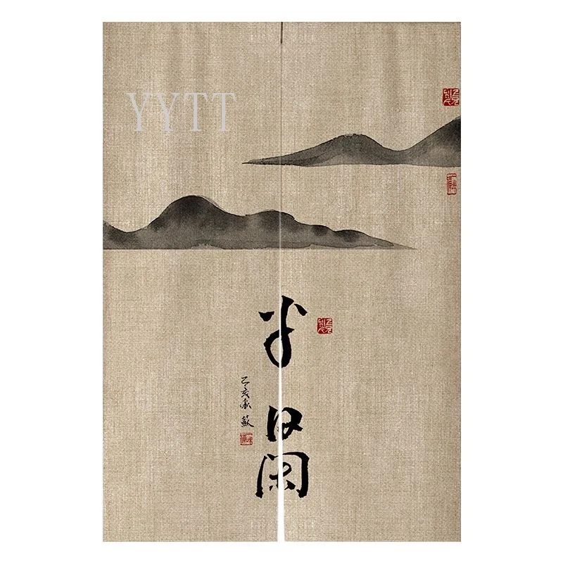 Льняная дверная занавеска китайский стиль