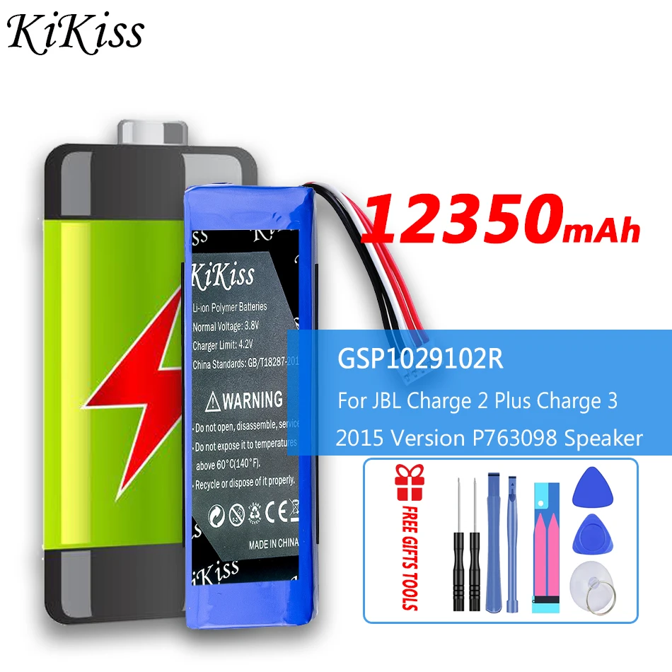 

High Capacity 12350mAh GSP1029102R Battery for JBL Charge 2 Plus / Charge 2+ / Charge 3 2015 Version P763098 Speaker Battery