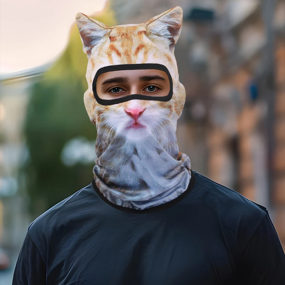3D Балаклава с изображением кота милым животным принтом дышащая лыжная маска для
