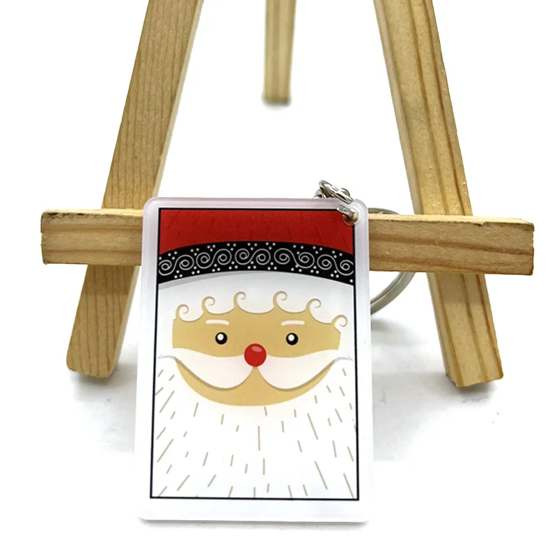 

Merry Christmas Tree Gift Key ring lovely pendant key chain jewelry women's bag key chain children's car acrylic Pendant