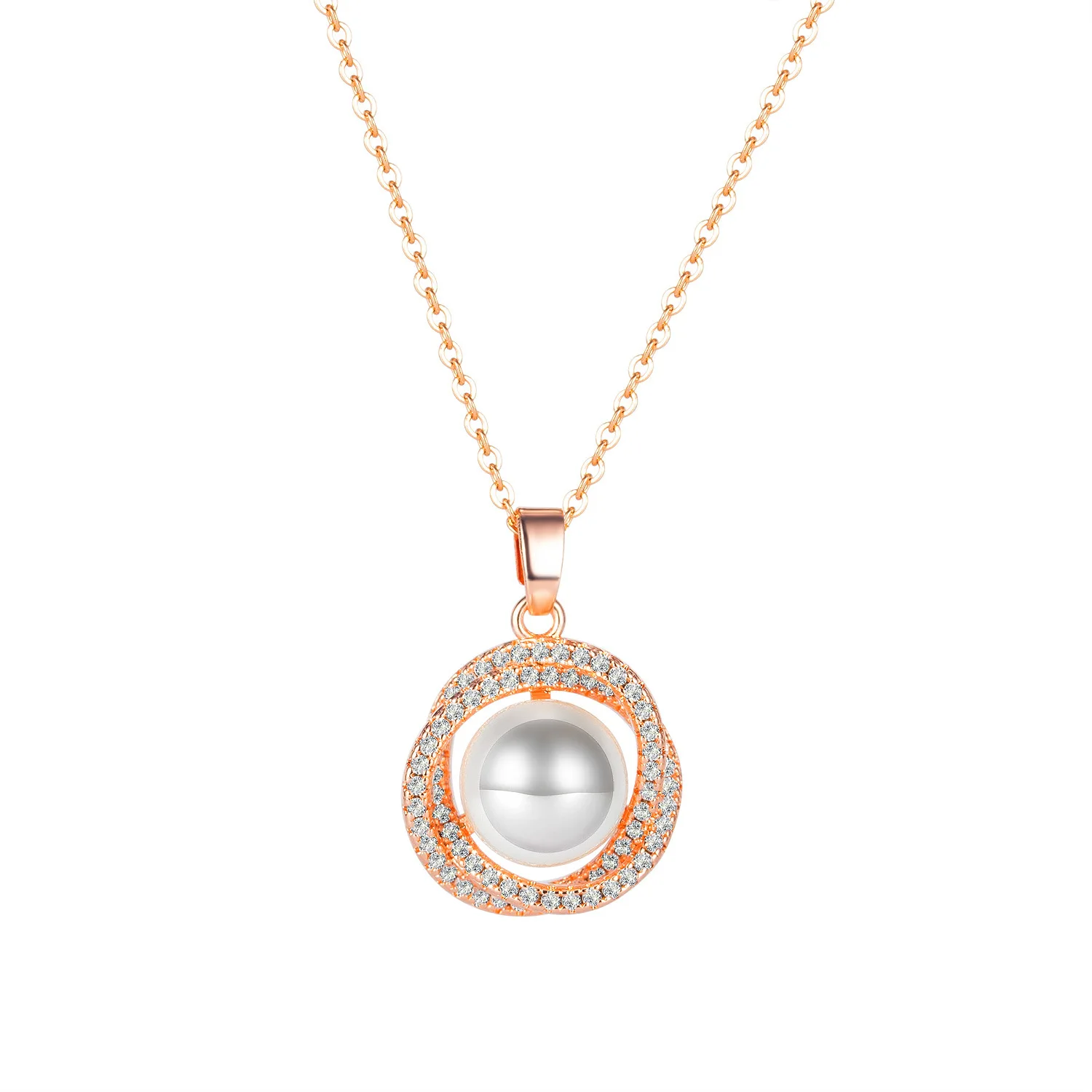 

Fashion Circle Niche Design Pearl Necklace Female Clavicle Chain Pendant Ornaments