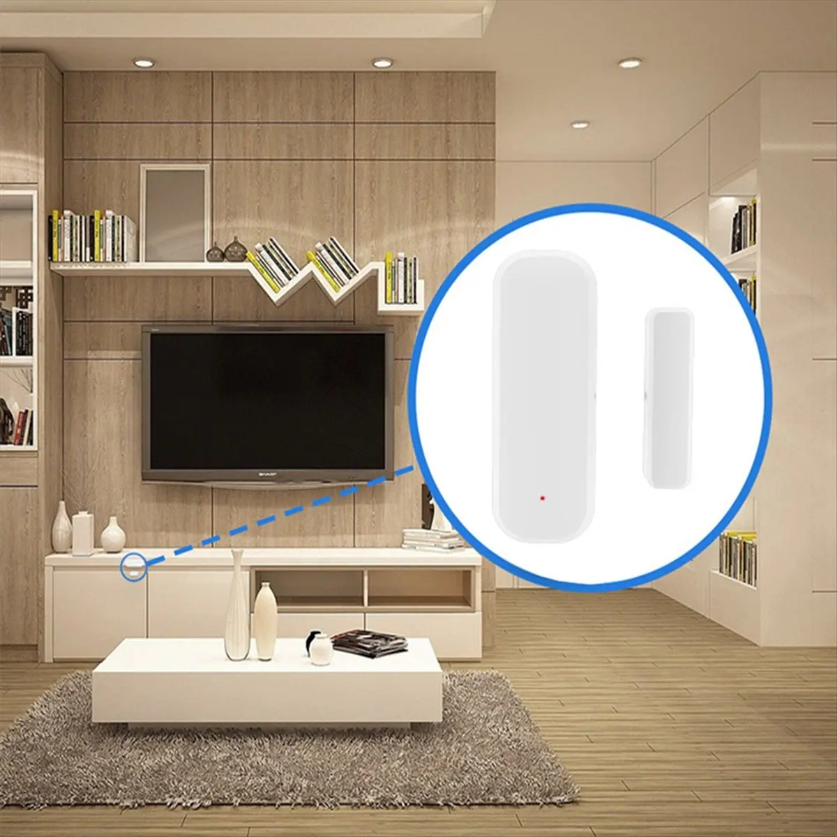 Фото 【N21R】 Беспроводные магнитные датчики для дверей и окон Tuya Zigbee Smart Life №1