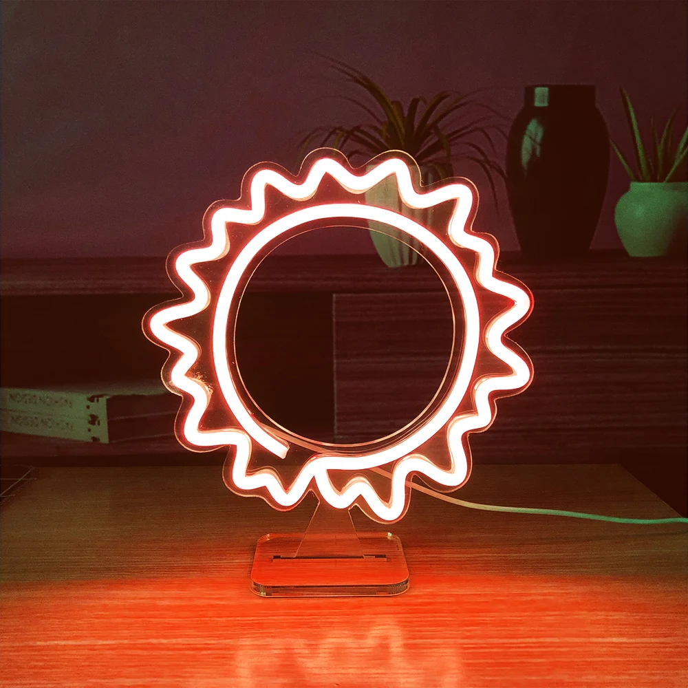 Радужный неоновый светильник с облаком ning светодиодный питанием от USB в виде Луны