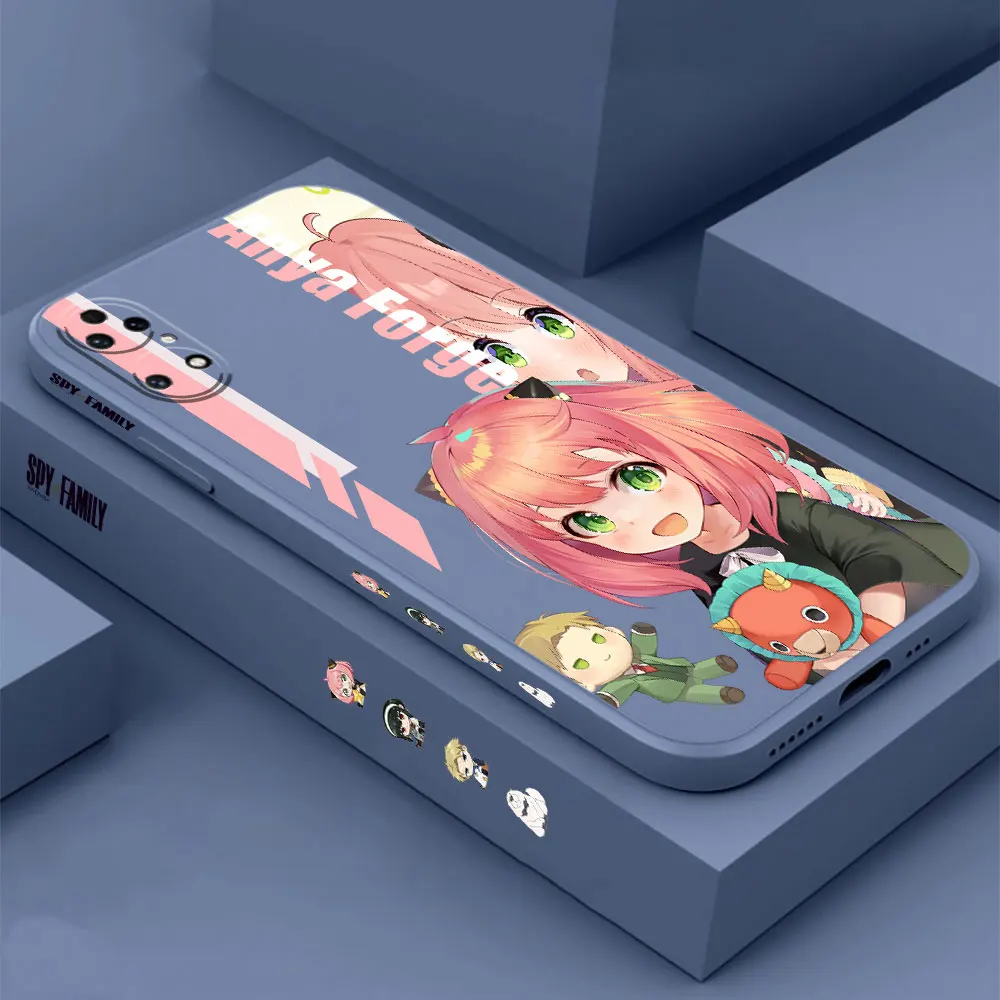 Spy X Family Anya Forger Phone Case For Huawei P60 P50 P40 P30 P20 Mate 50 40 30 20 20X 10 Colour Liquid Silicone Cover Funda