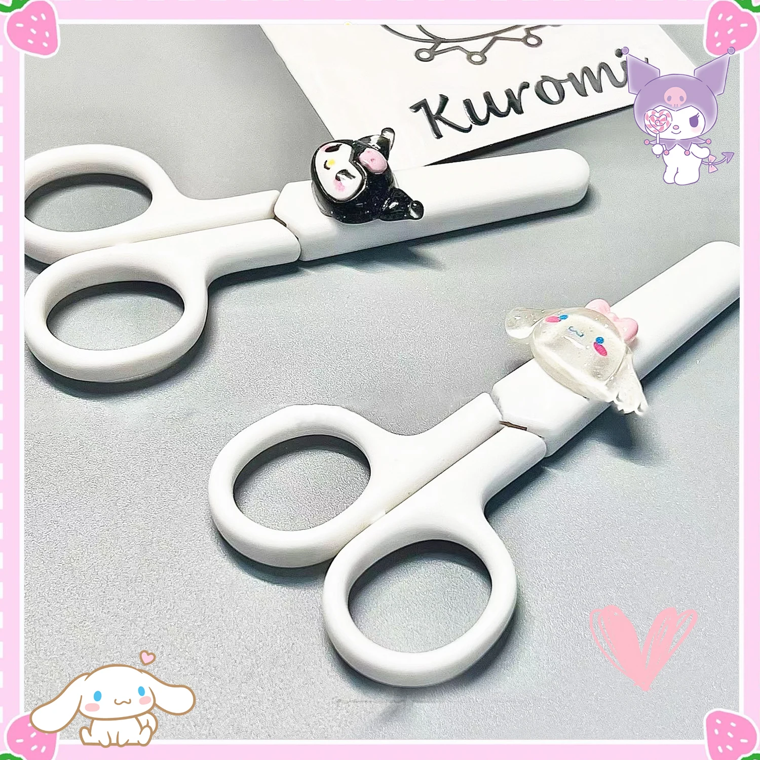 

Sanioed Scissors Kawaii Minimalist Style Cute Students Stationery Lovely Anime Kuromi Cinnamoroll Art Class Kids Girls Gifts