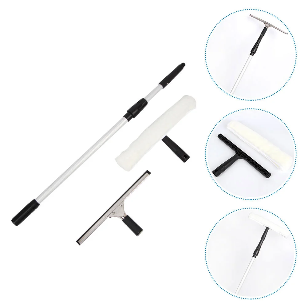 

Telescopic Window Cleaner Long Squeegee Cleaning Glass Windshield Pole System Car Handle