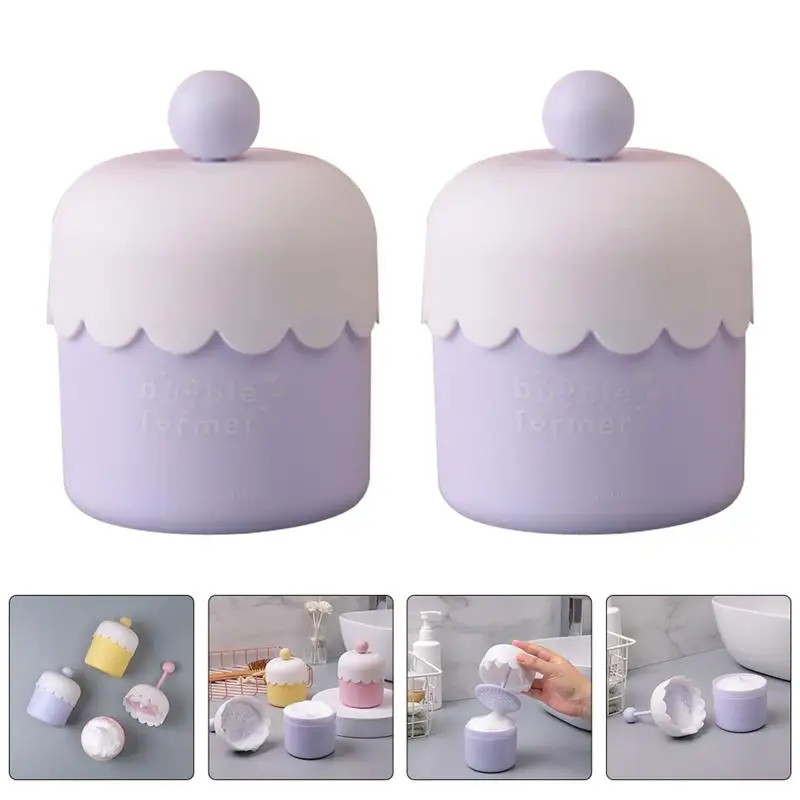 

2Pcs Home Travel Face Washing Facial Cleanser Foams Makers Bathroom Foaming Making Tools Chic Bubble Former