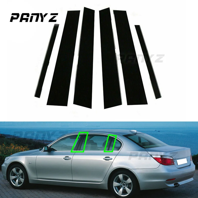 

Автомобильные оконные столбы, столбы, дверные накладки, крышка BC, наклейка на колонку для BMW 5 серии E60 4DR 2003-2010, аксессуары, внешние части