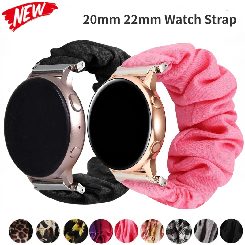 

20mm 22mm Nylon Elastic Strap For Samsung Galaxy Watch 5/4/3/Active 2/Huawei Watch 3/GT3-2/Amazfit Watch Bip/GTS Bracelet band