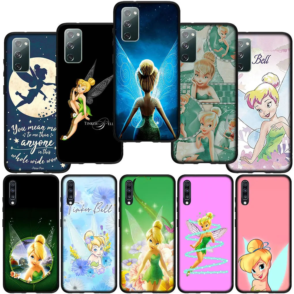 Мягкий мультяшный чехол Tinkerbell Tinker Bell для Samsung Galaxy S24 S23 Fe Ultra A55 A35 A24 A15 A05 M55 M15 Plus A02 S7