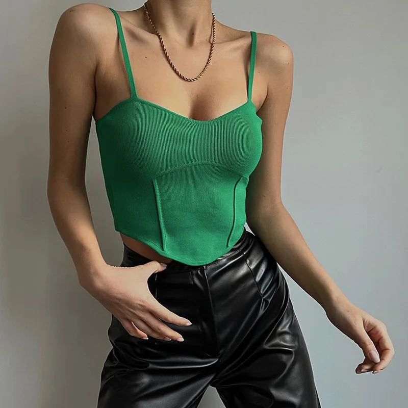 

Fashion Slim Vest Women Sexy Spaghetti Strap Solid Color Sling Vest Women 2022 Summer Casual Y2K Streetwear Elegant Female