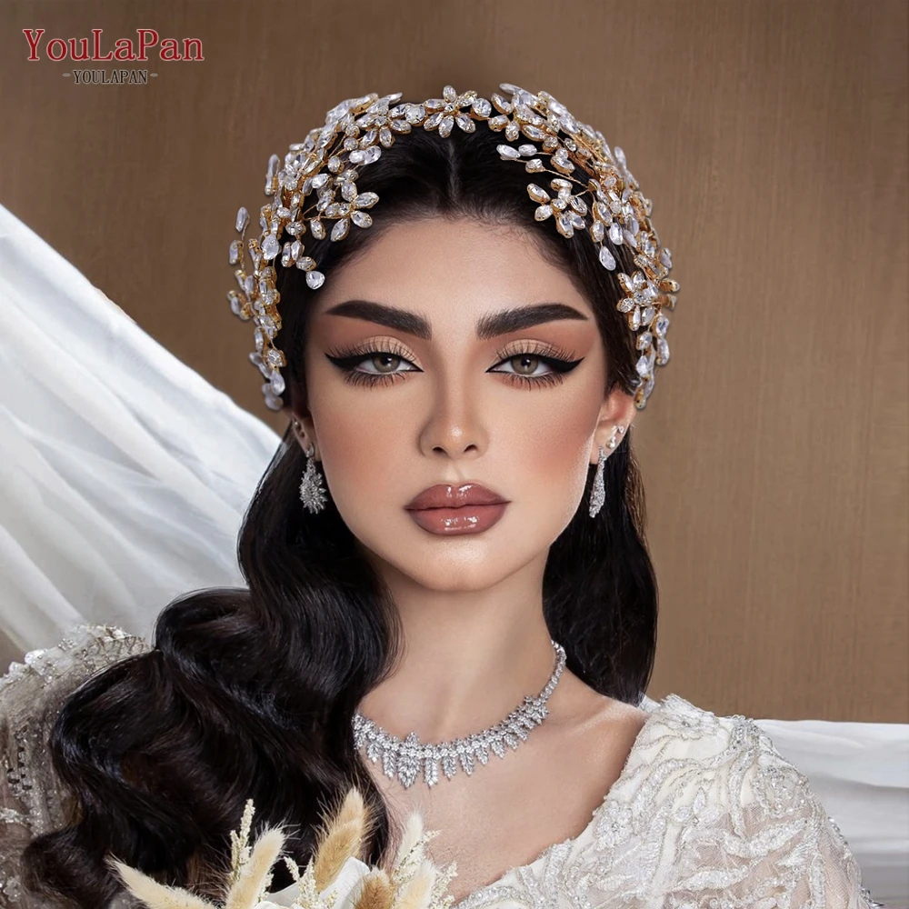 

YouLaPan HP414 Wedding Hair Accessories Bridal Tiara and Headdress Luxury Bride Headband Women Bridesmaid Headwear Princess Gift