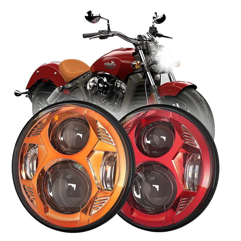 

Проектор для мотоцикла 5,75 "5-3/4", лампа головного света 80 Вт для Harley Sportster 883 1200, Iron 883, Dyna, Street Bob FXDB.