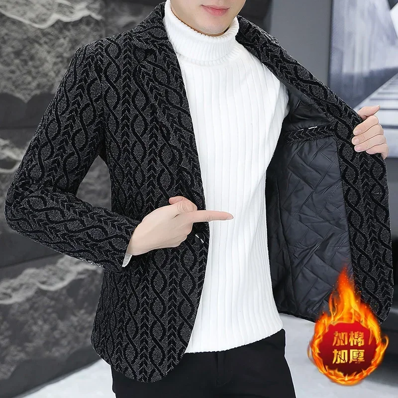 2024-Новый мужской модный джентльменский тонкий повседневный золотой соболь с