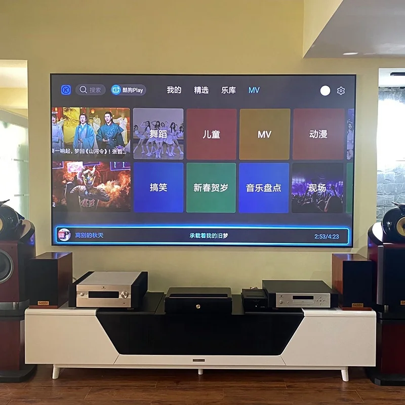 100 дюймовый сверхкороткий проекционный экран с защитой от света ust alr