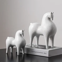 horse sculpture modern home decoration resin statue living room decor accessories creative colorful animal model horse decor