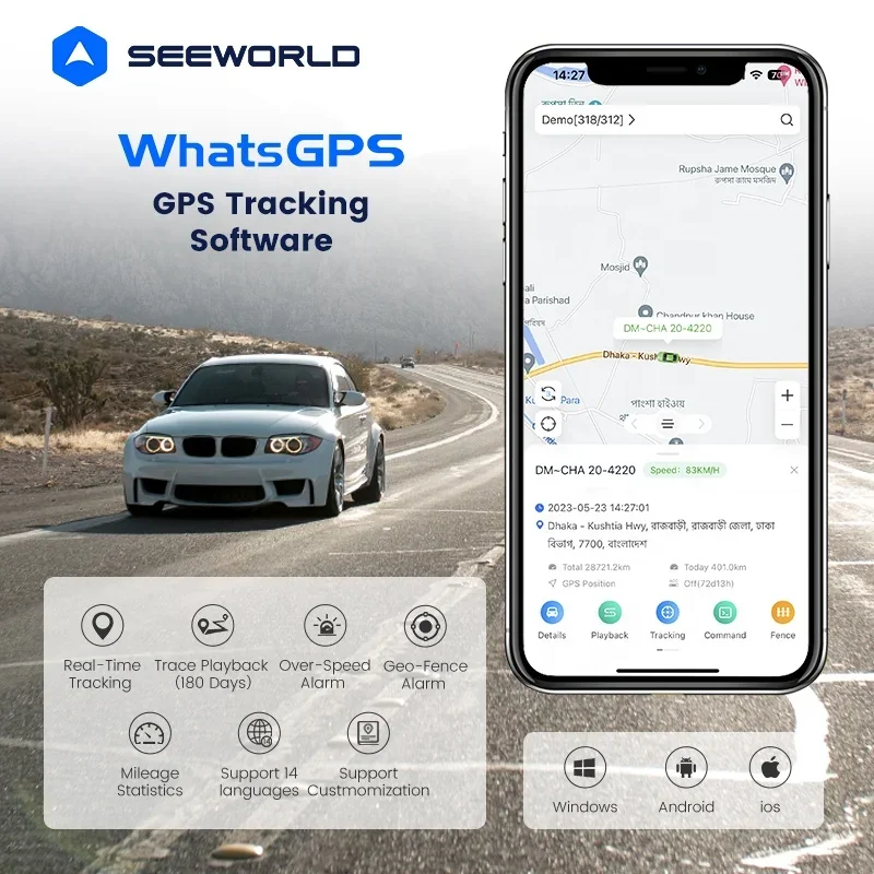 GPS-модуль SEEWORLD Fleet магнитный беспроводной трекер для автомобиля 7500 мАч