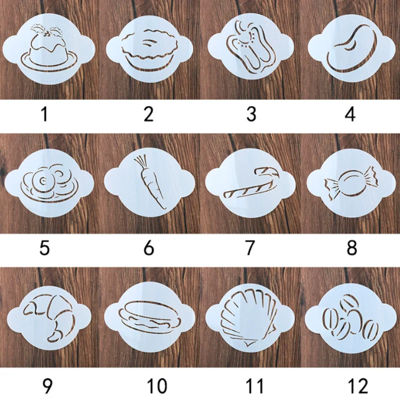 

10cm Snack Food Cake Coffee Mold DIY Layering Stencils Wall Painting Scrapbook Coloring Embossing Furniture Decorative Template