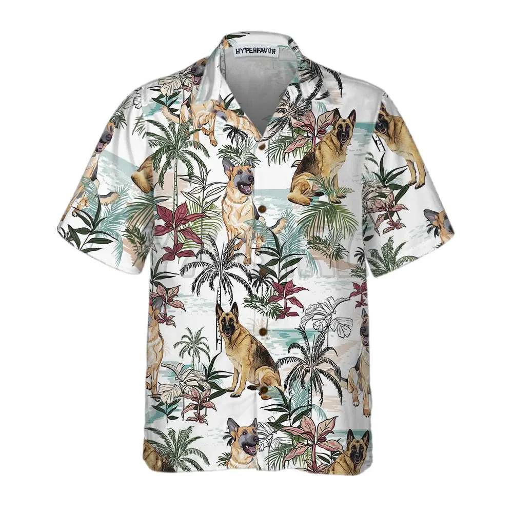 German Shepherd Hawaiian Shirt  3D All Over Printed Hawaiian Shirt Men's For Women's Harajuku Casual Shirt Unisex