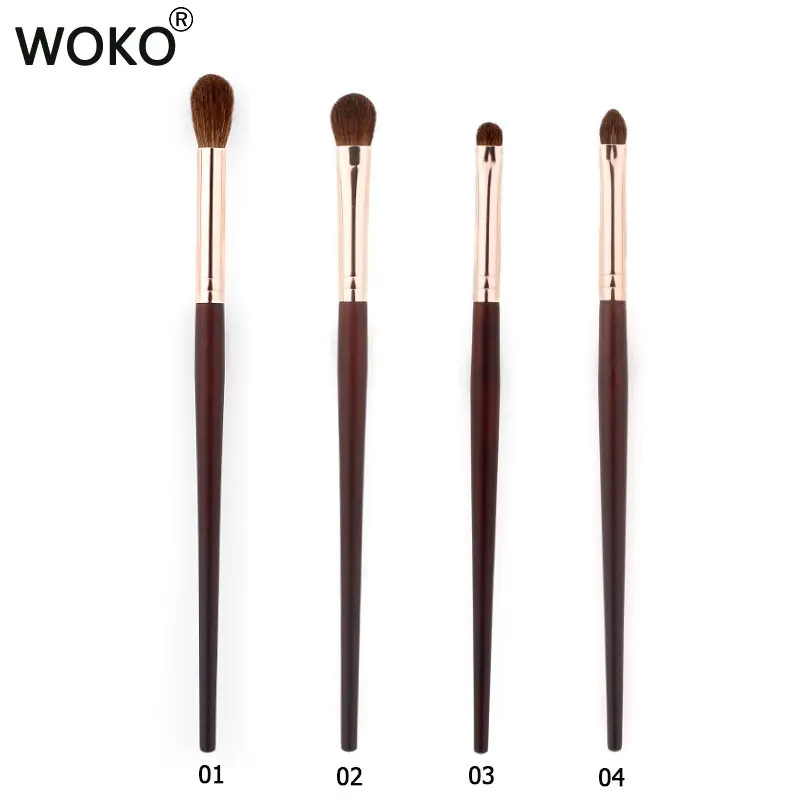 

4pc Eyeshadow Makeup Brushse Set Eye Shadow Crease Brush Precision Smudge Smoky Brush Soft Horse Hair Eye Detail Makeup Tool Set