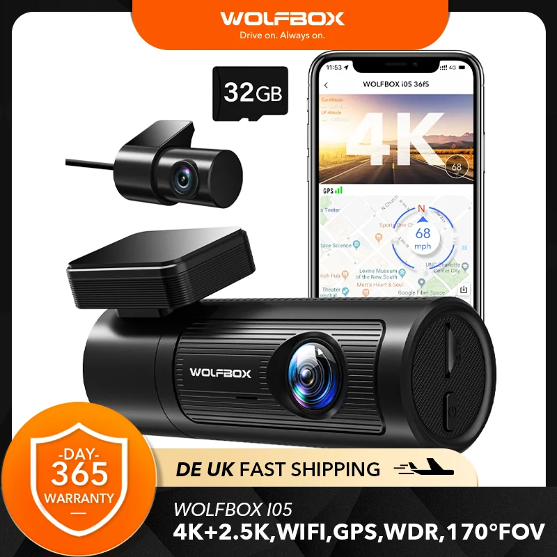 ΠΠΈΠ΄Π΅ΠΎΡΠ΅Π³ΠΈΡΡΡΠ°ΡΠΎΡ WOLFBOX, ΠΏΠ΅ΡΠ΅Π΄Π½ΠΈΠΉ ΠΈ Π·Π°Π΄Π½ΠΈΠΉ, 4K, Ρ GPS, Wi-Fi, UHD ΠΠΈΠ΄Π΅ΠΎΡΠ΅Π³ΠΈΡΡΡΠ°ΡΠΎΡ WOLFBOX, ΠΏΠ΅ΡΠ΅Π΄Π½ΠΈΠΉ ΠΈ Π·Π°Π΄Π½ΠΈΠΉ, 4K, Ρ GPS, Wi-Fi, UHD