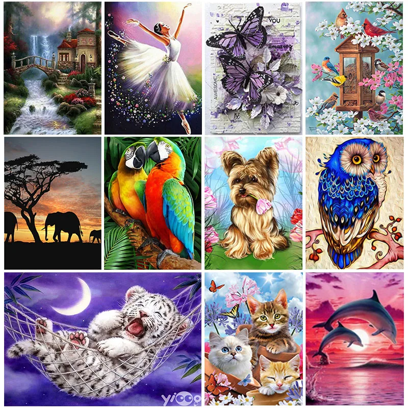 

Diamond Painting 5D DIY Cute Animals Owl Butterfly Full Drill Embroidery Mosaic Pictures Cross Stitch Kits Rhinestone Home Decor