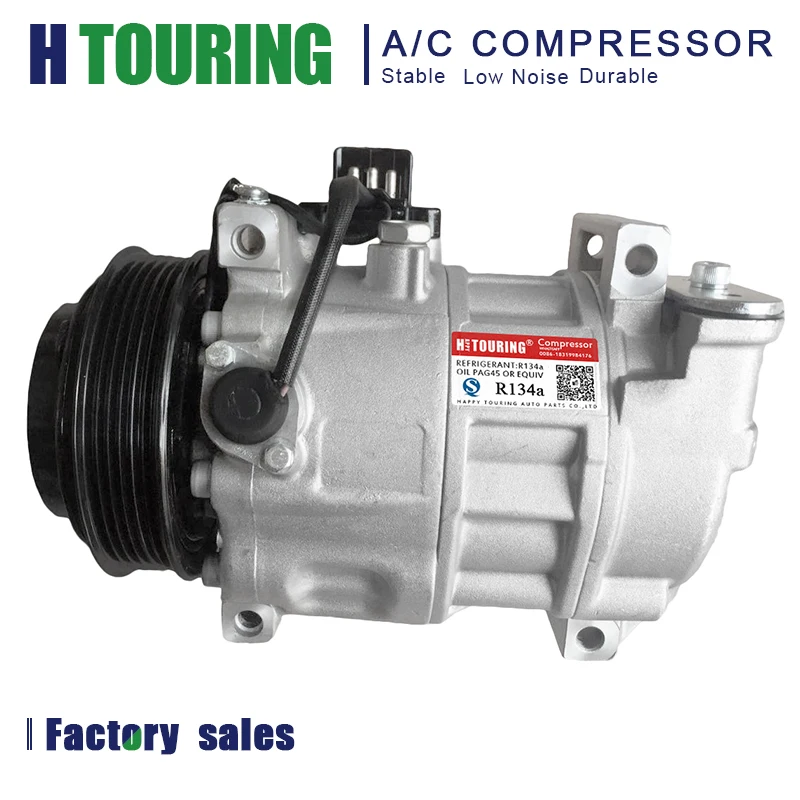 Компрессор кондиционера 6CA17C для Mercedes Benz W202 S202 C280 C180 A208 C36 A0002301311 0002340711 0002345203 447200-9053