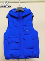 greller winter vest for women hooded cotton padded vest 5 colors fashion pockets female short jacket outwear winter waistcoat