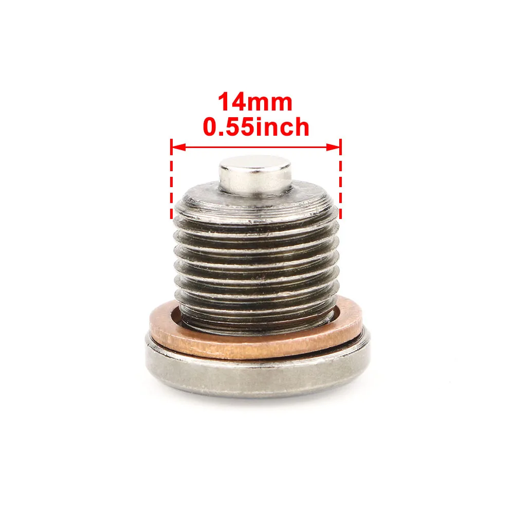 Фото Стальной флуоресцентный болт M14x1.25 подходит для Suzuki DL1000 DR200 DR650 AN250 400 650 DR125 250 DR650R GS500 GS650 GSF600S №3