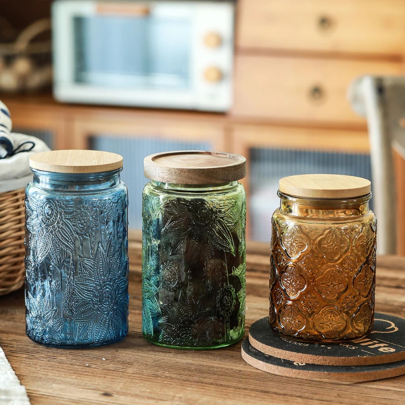 Герметичная стеклянная бутылка банка для хранения пищевых продуктов кухонная